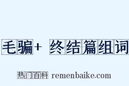 毛骗+终结篇组词是什么意思的图片